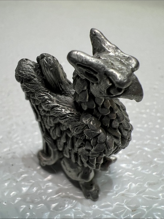 Other - Vintage 80's Handcrafted Pewter Gryphon Figurine